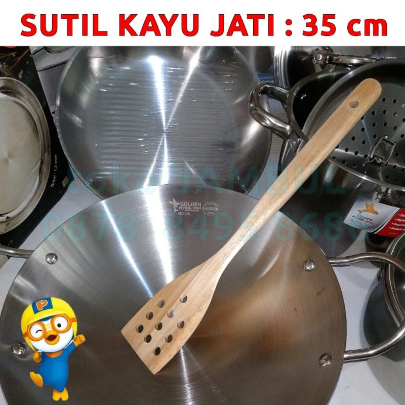 sodet centong sutil spatula kayu jati 35 cm