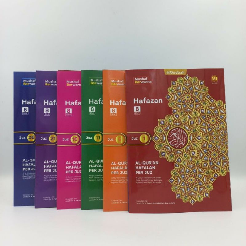 Al Quran Hafazan per juz 8 blok warna