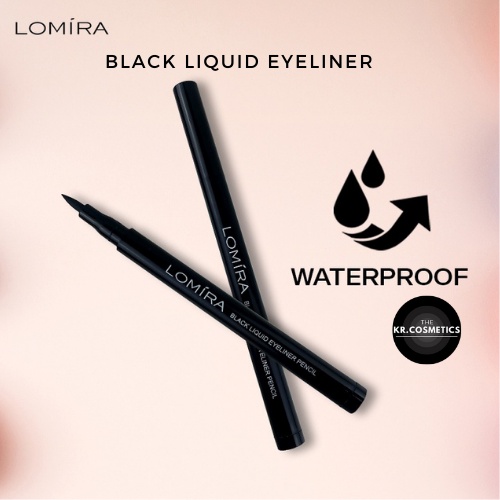 LOMIRA Black Liquid Eyeliner Pencil Waterproof Eyeliner Cair spidol BPOM  2gr