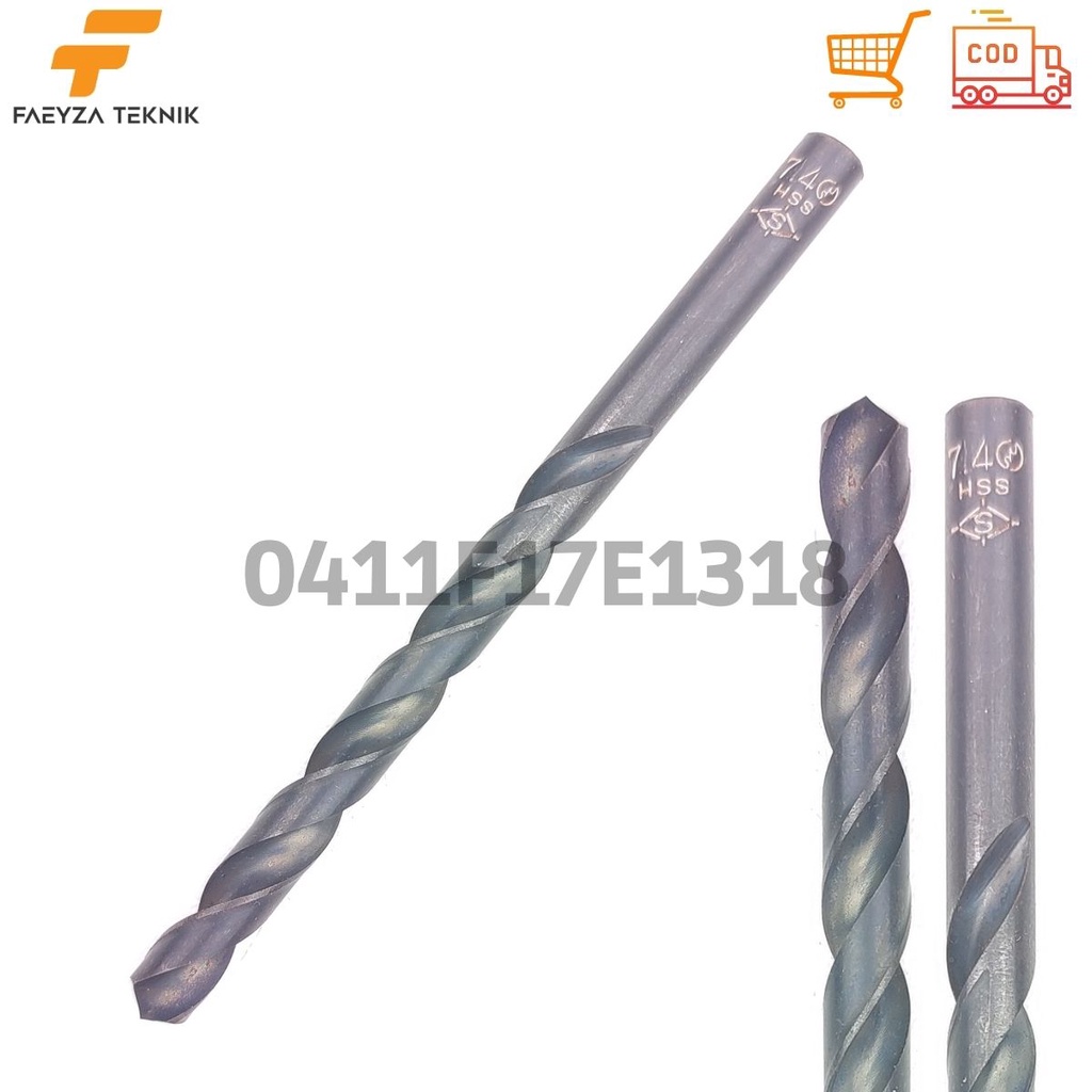 Mata Bor Besi 7.4mm HSS Kobelco Bukan Carbide Nachi