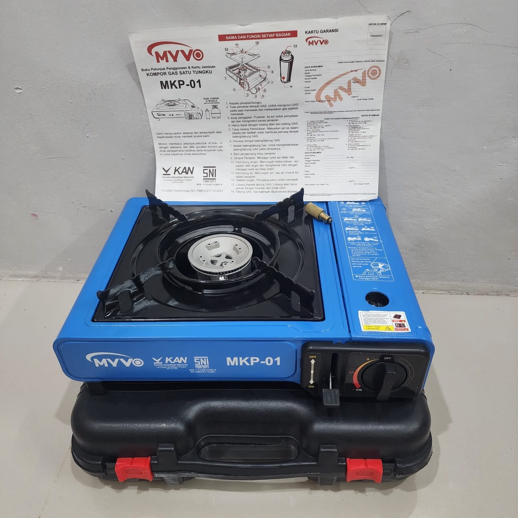kompor portable myvo kompor portable gas kompor camping kompor travelling myvo dengan tas dan bisa ke LPG 3kg