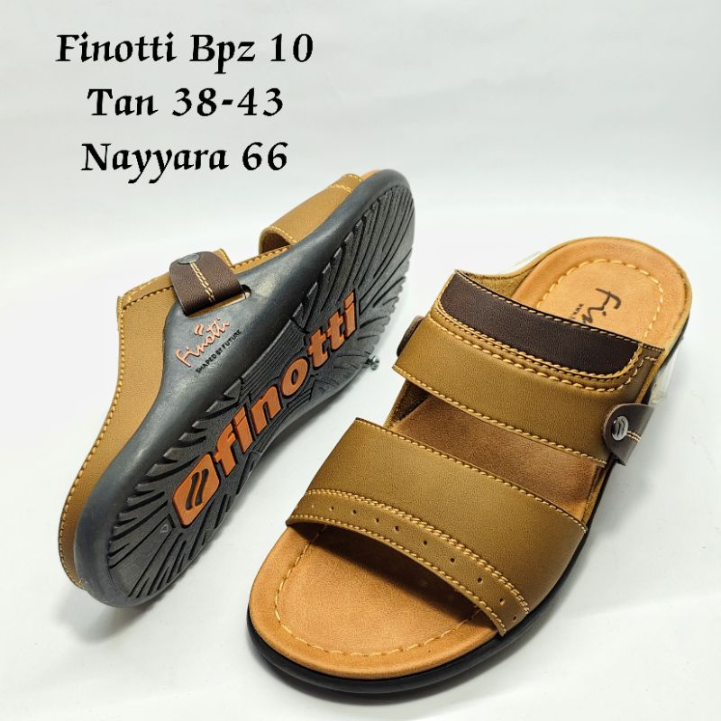 SANDAL SLIDE FINOTTI SANDAL KULIT PRIA SANDAL CASUAL PRIA BPZ 10