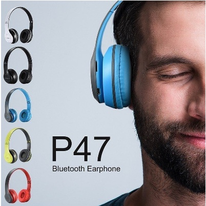 HEADSET HEADPHONE BLUETOOTH P47 WIRELESS HEADPHONE