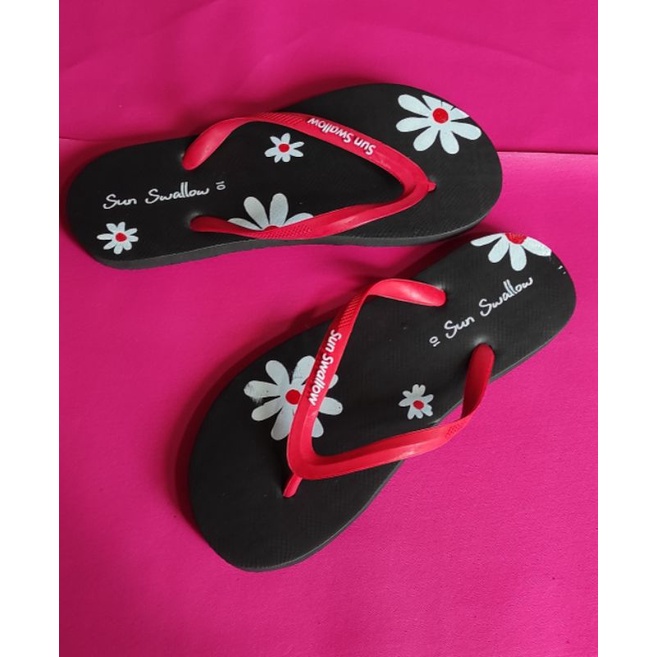 Sandal Jepit Karet Sun Swallow Bunga Bunga