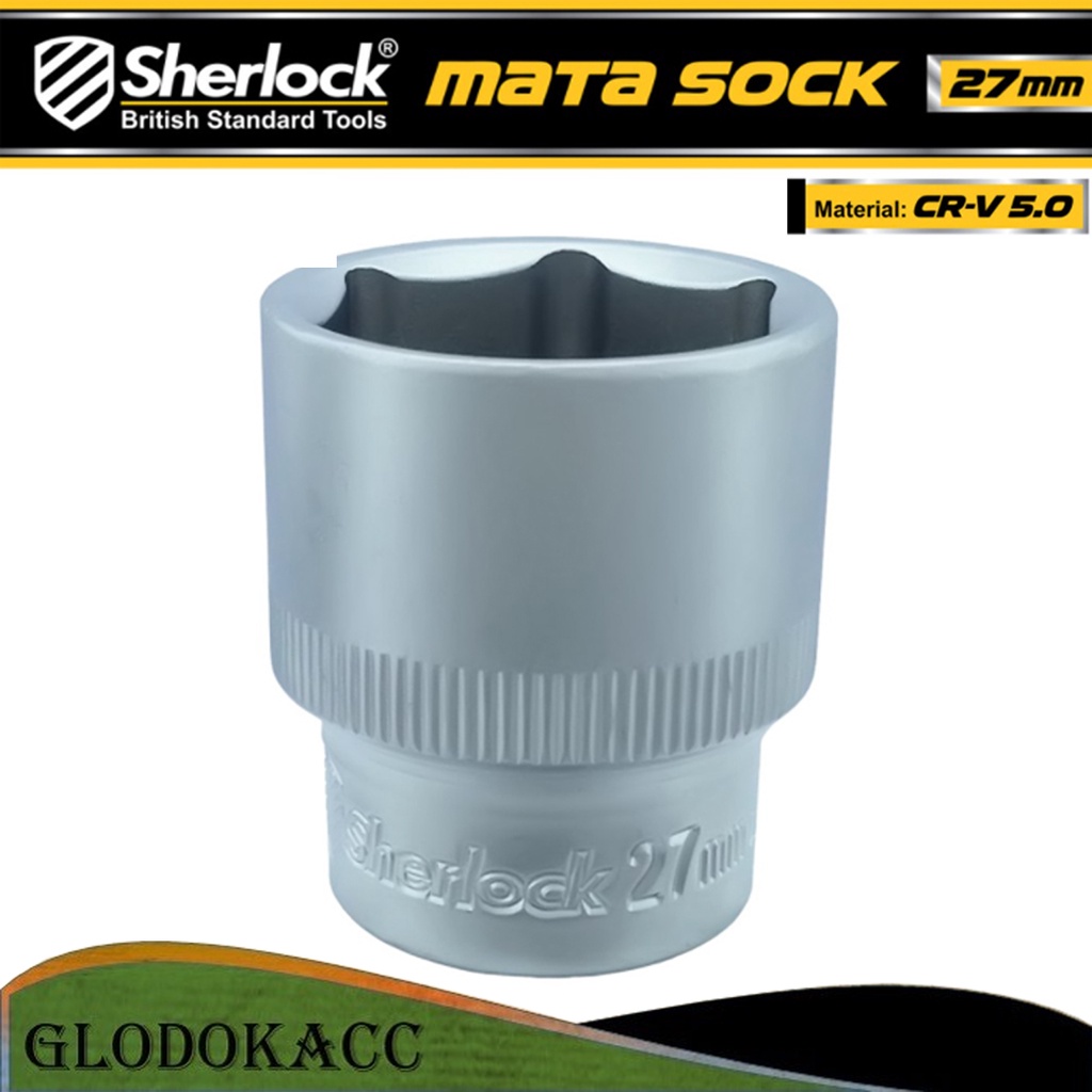 Kunci Shock 27 mm 6 PT / Sherlock Mata Sok/Sock 1/2 inch