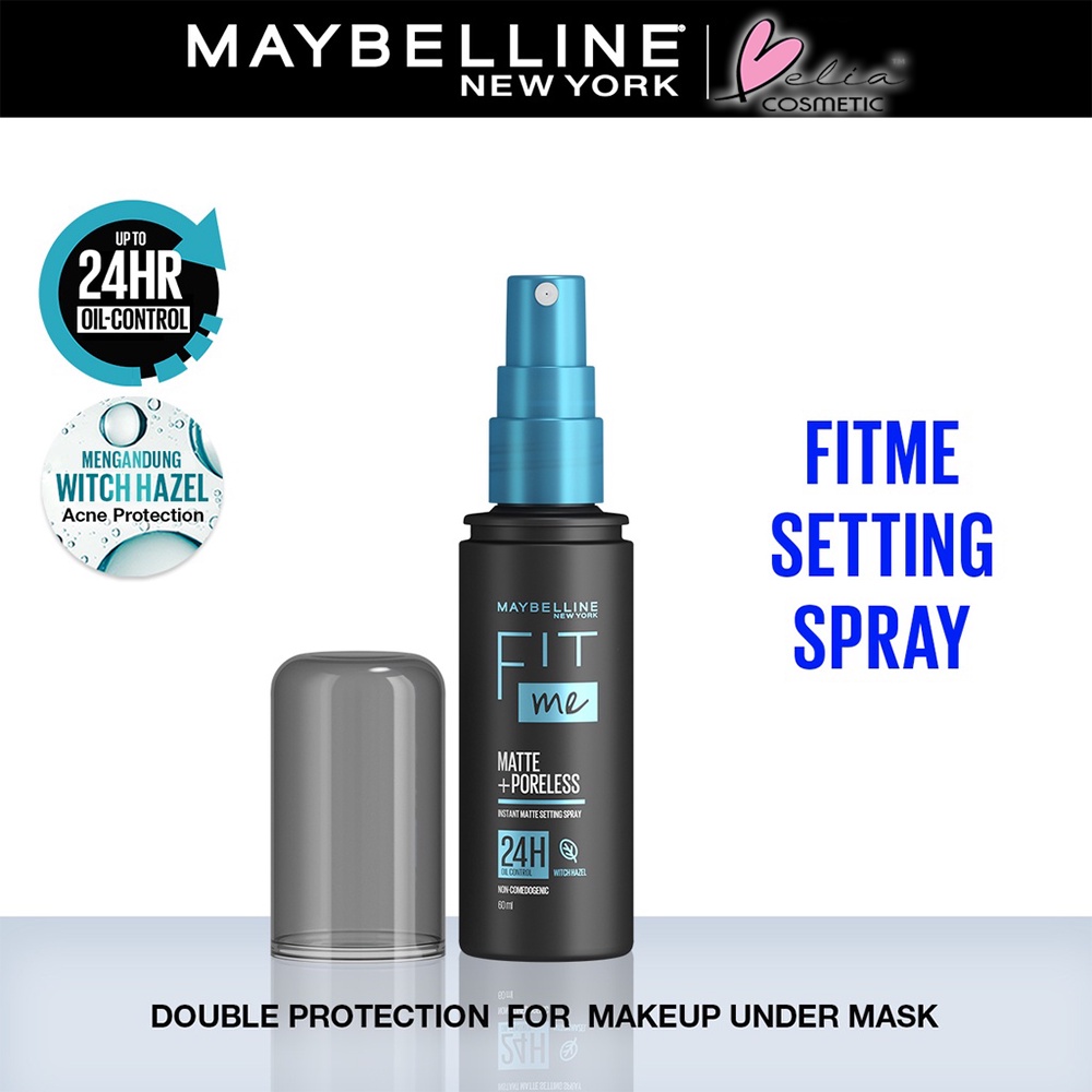 ❤ BELIA ❤ MAYBELLINE Fit Me Setting Spray - Makeup Kosmetik Wajah - 60ml | Lock Mist Face Mist