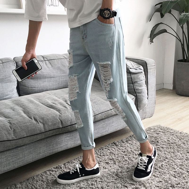 celana jeans pria denim sobek pria celana slim fit pria celana jeans biru muda celana jeans panjang pria celana jeans pria dewasa celana pria keren korean style cowok