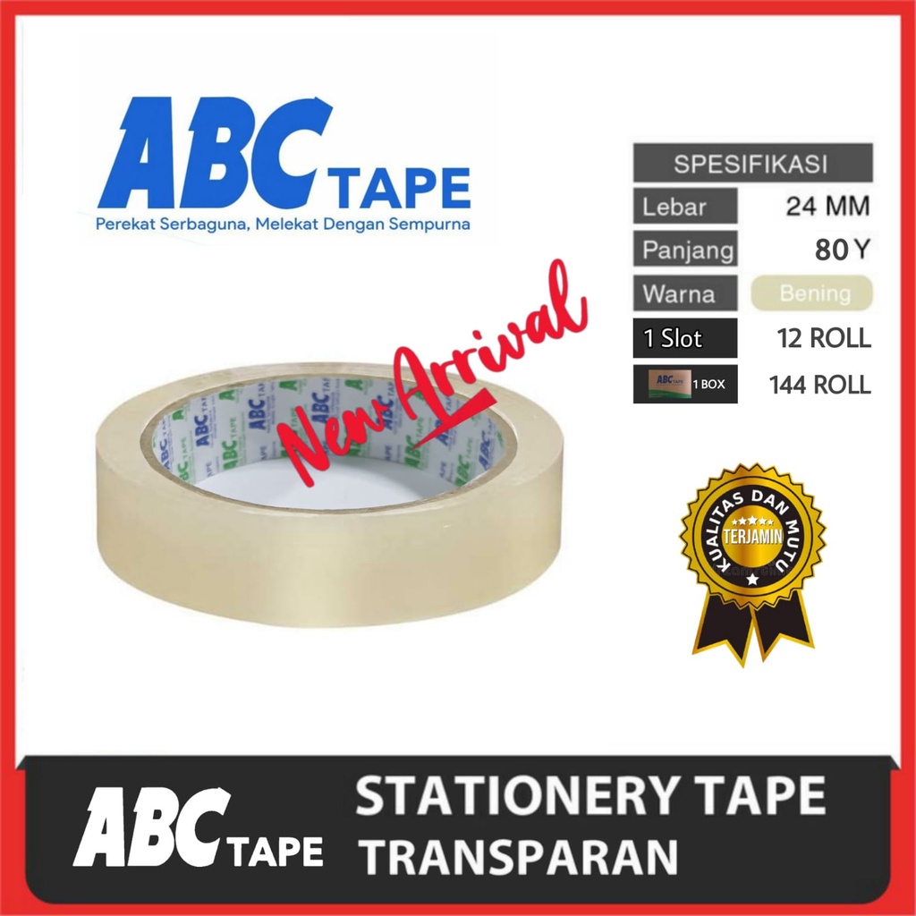 

ISOLASI 24 MM / Isolasi bening murah / Selotip Lakban Tape