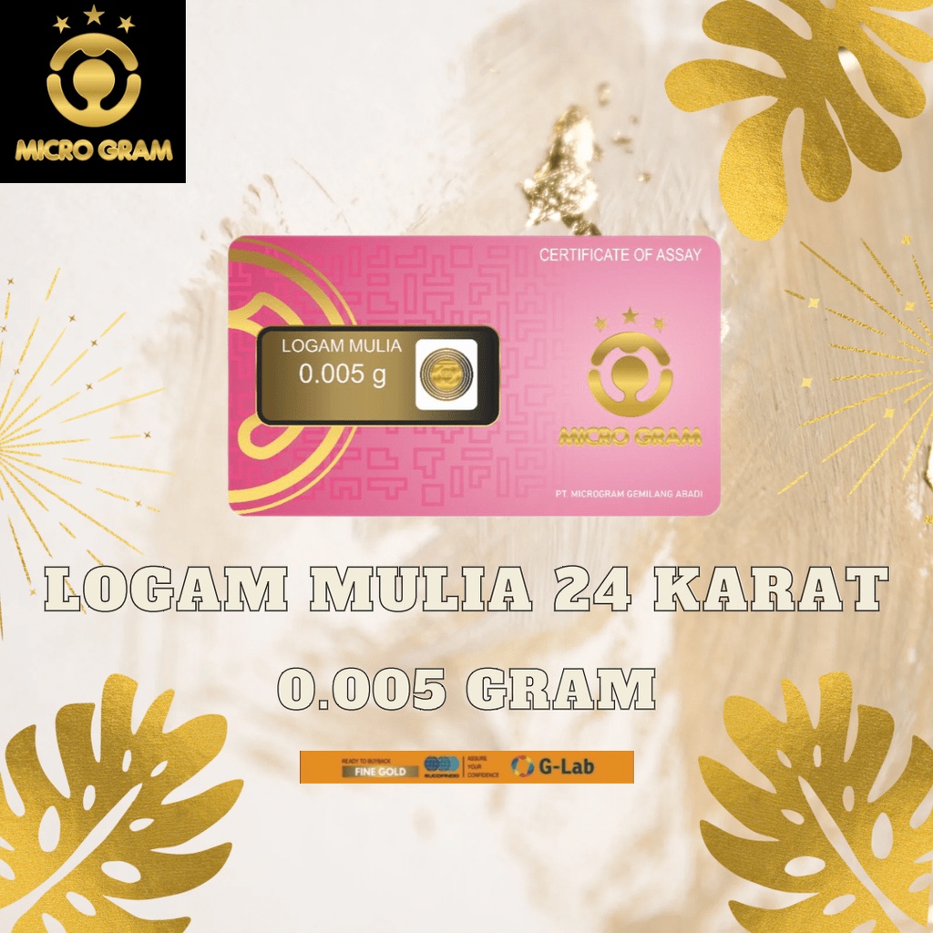 EMAS MICROGRAM 0.005gr LOGAM MULIA 24 KARAT ORIGINAL PRODUCT EMAS MINI GOLD BABY GOLD