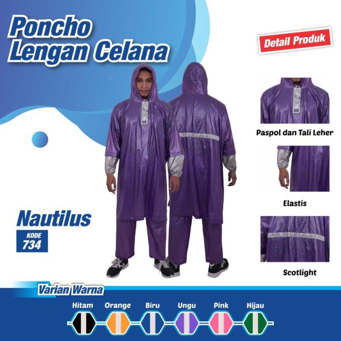 Jas Hujan Ponco Celana Dewasa Raincoat Mantel Hujan Poncho Celana Jumbo Anti Basah Anti Rembes Spin Hunter Hybrid Plevia Nautilus