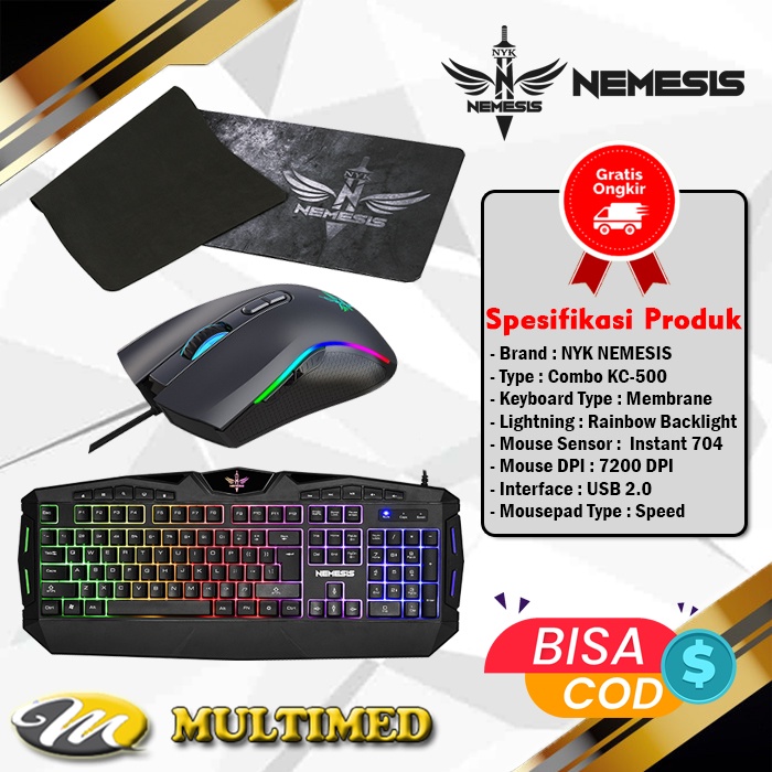 KEYBOARD GAMING COMBO NYK NEMESIS BASILLISK KC- 500