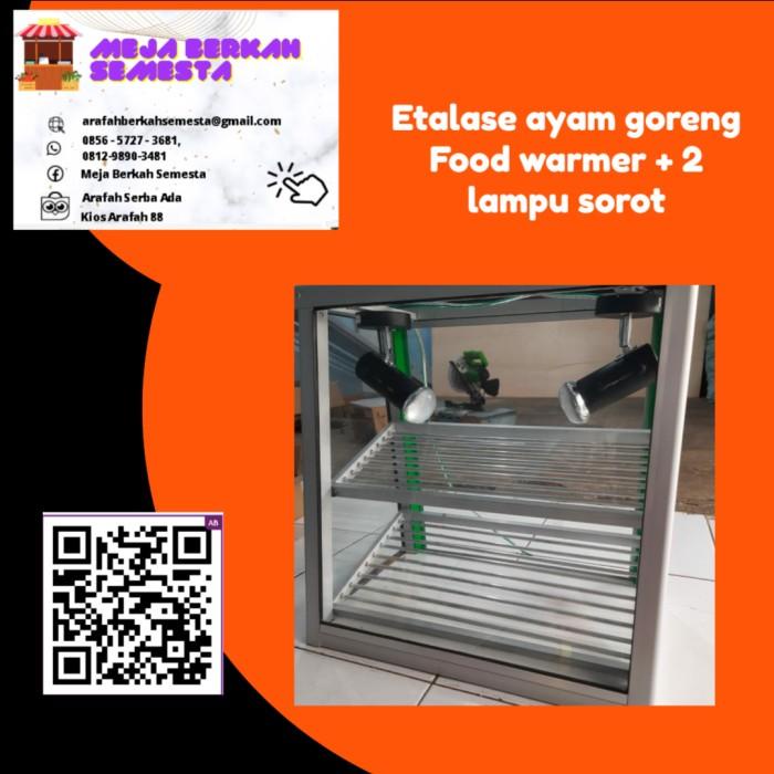 Etalase Ayam Goreng Warmer 2 Lampu