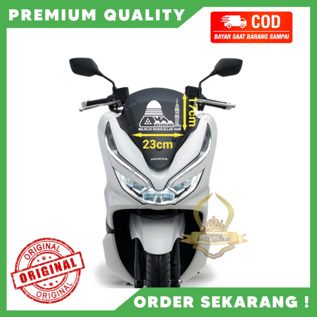 Stiker Kaligrafi Motor Murah / Stiker Motor Majelis Rasulullah SAW (khusus ini bisa diganti nama ses