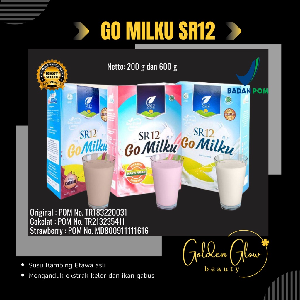 

GOMILKU STRAWBERRY SR12 | SUSU ETAWA/KAMBING RASA VANILLA/COKELAT/STROBERI | SUSU KAMBING PENAMBAH NAFSU MAKAN