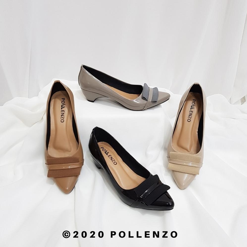 TERBAIK Pollenzo - Brisa Sepatu Kerja Wanita Pantopel Plat Karet Apn-149