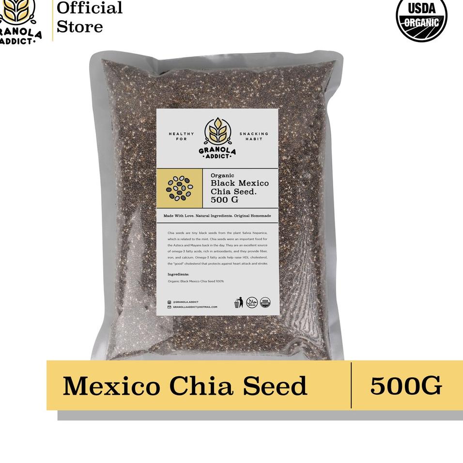 

♔ Granola Addict - Black Chia Seed Mexico Organic / Organik 500G ✩