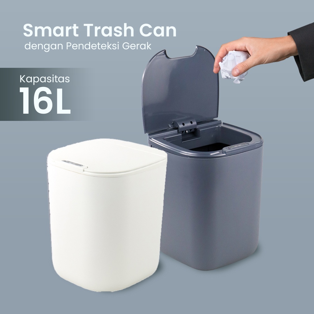 Tempat Sampah Smart Trash Can Motion Sensor Dustbin 16L - L1