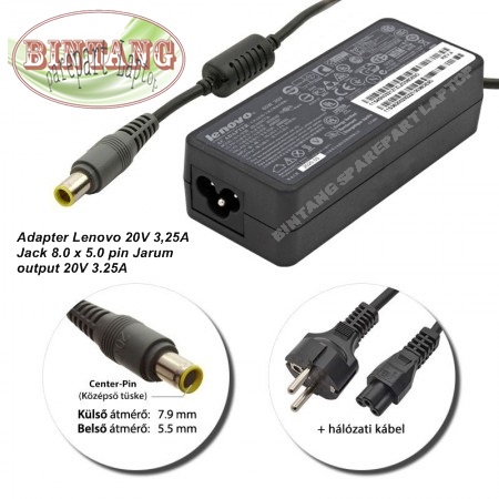 Adaptor Laptop casan Len0v0 ThinkPad  20V - 3,25A Colokan Jarum lubang besar 20V 4.5A 92P1159, 92P1160, PA-1650-171, 92P1211, 92P1212, 92P1255, 92P1253, 92P1254, 40Y7696 x60 T60 R60 Z60 X60S 3000 C100 C200 N100 V100 V200 B580 E30 E325 E40 E425 E430C