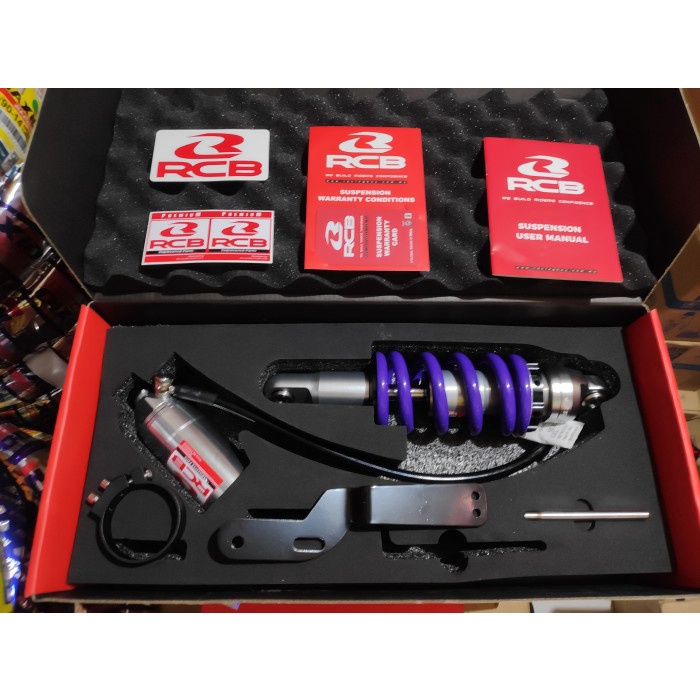 SHOCK TABUNG SATRIA FU 150 KARBURATOR RCB DB-2 LINE PURPLE ASLI ORIGINAL