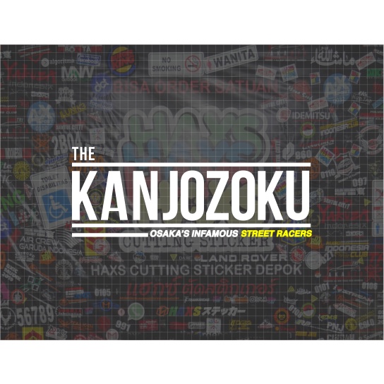 Cutting Sticker Kanjozoku Osaka Ukuran 30 Cm Untuk Mobil