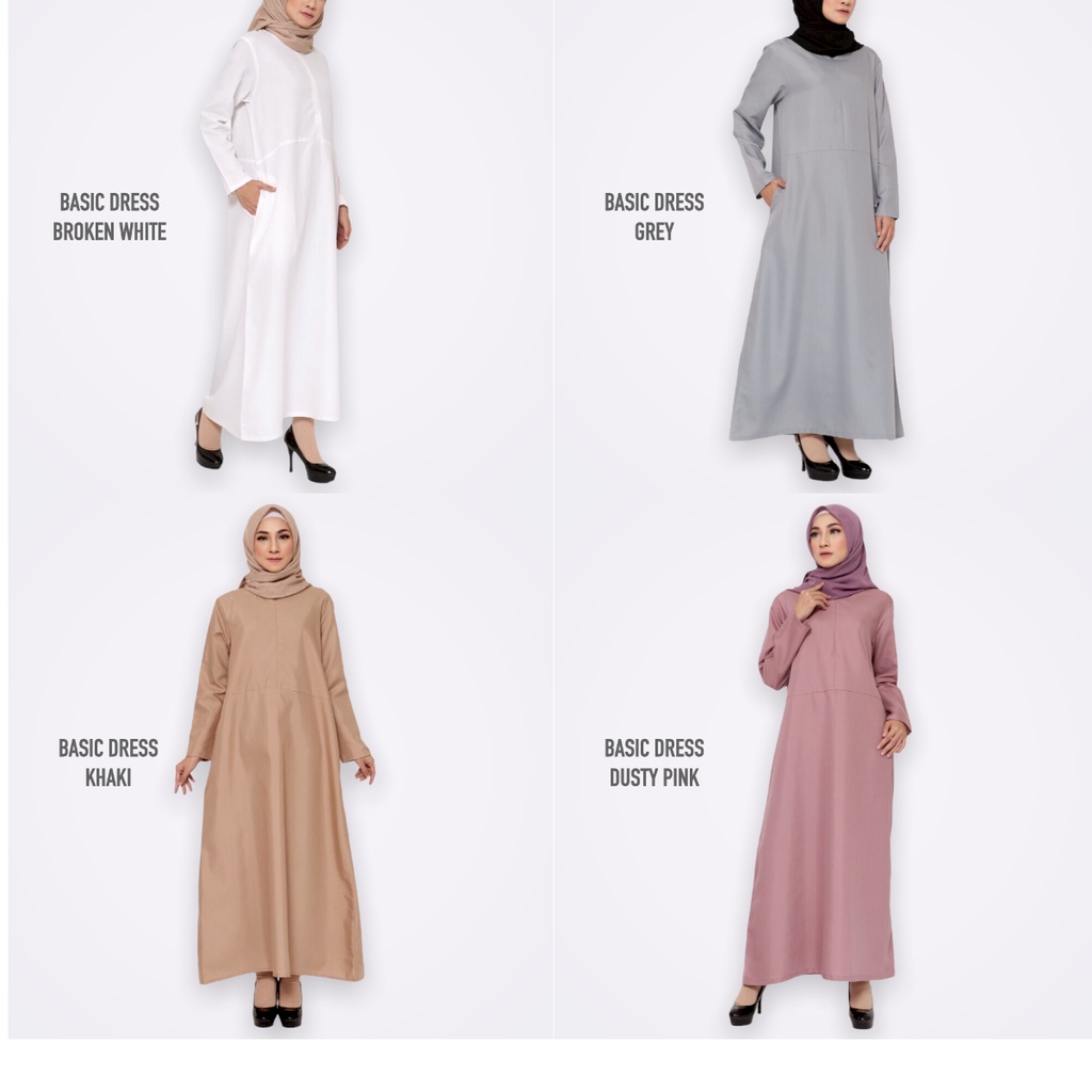 Gamis Polos Simpel Dress Polos Gamis Terbaru/Gamis Umbrella Murah | Gamis Premium Bagus Murah | Gami