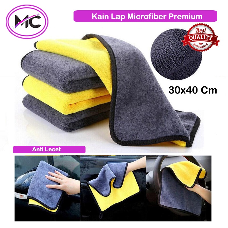 Lap Microfiber Perawatan Mobil Motor Kain Anti Minyak Best Eksport Quality Daya Serap Tinggi