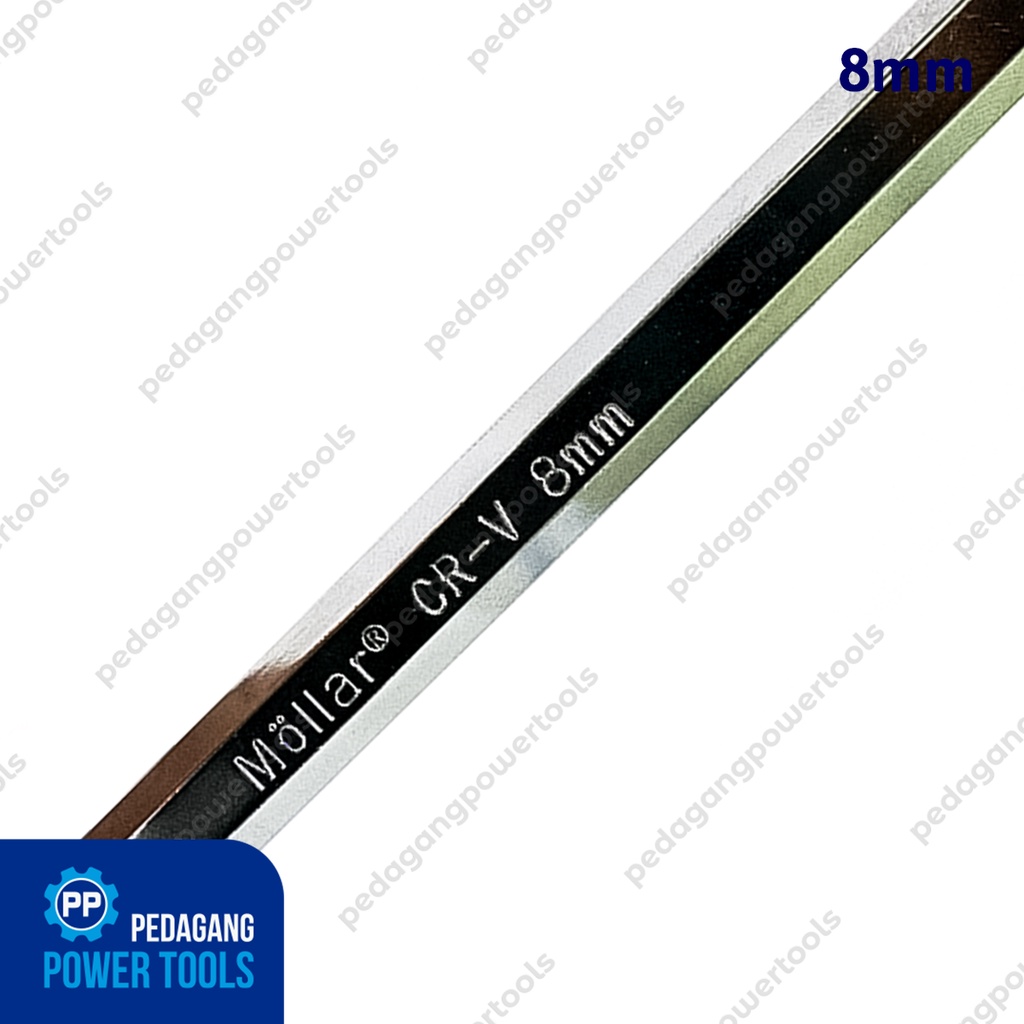 MOLLAR Satuan 8 mm Flat Kunci L Pendek Short Hex Key Wrench Hexagonal