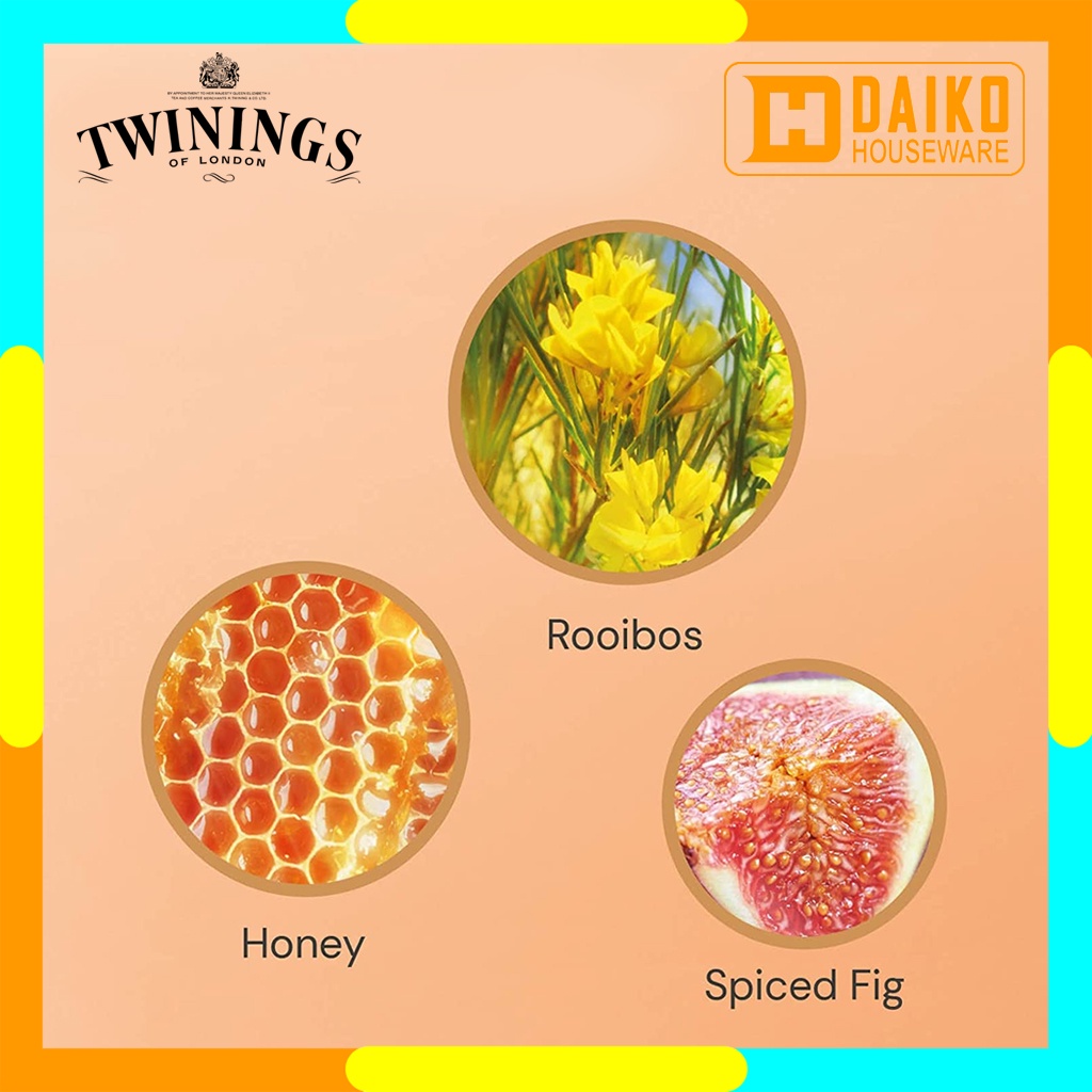 Teh Celup Twinings Rooibos &amp; Honey Tea Bags 20 x 2 gr Flavoured Infusion Tea