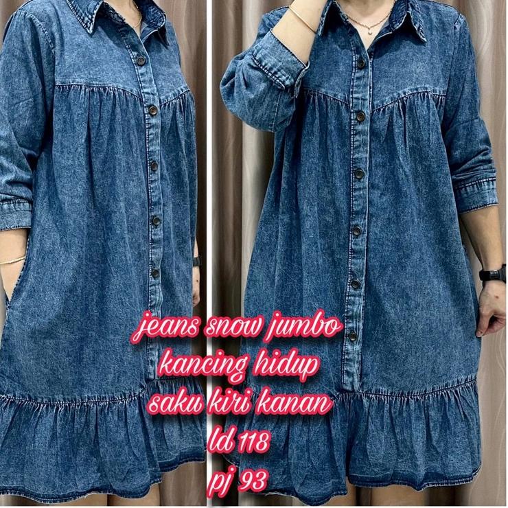 ✨SHOPEE MALL✨ DRESS JEANS / TUNIK JUMBO POlOS 