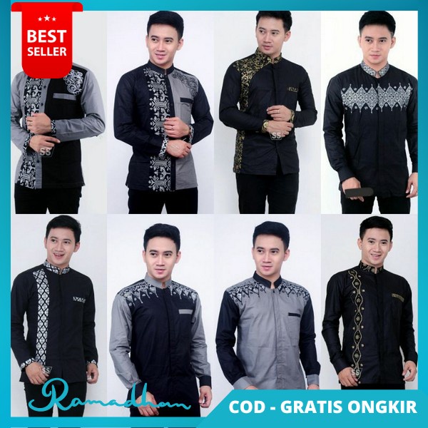 Kemeja Kokoh Muslimin Laki Terbaru2023 Buju Lebaran Klambi Pria Terbaru 2023 Turki Baju Muslim Peria