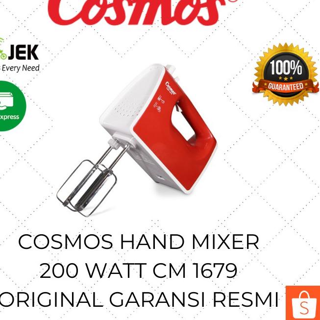 ☺ Cosmos Hand Mixer Real Turbo CM 1679 / Mikser Mini / Pengaduk Pengocok Adonan Telur Kue Roti Murah