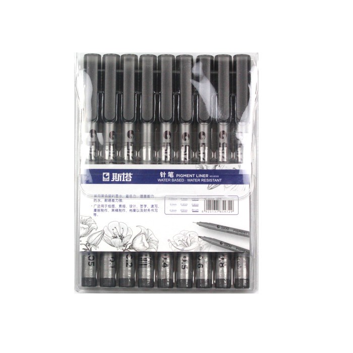 

Dpen Sta Pigment Liner (Drawing Pen) Set 9 Pcs