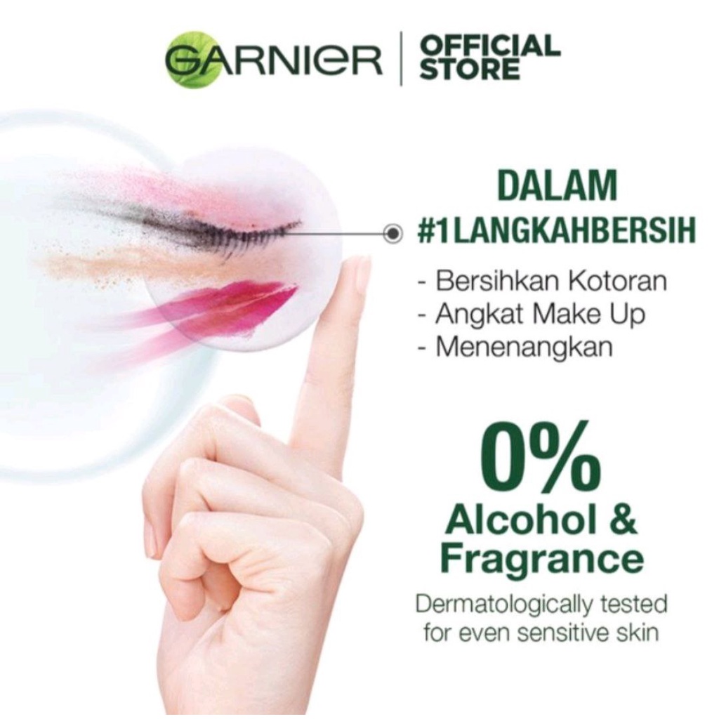 GARNIER MICELAR CLEANSING WATER SENSITIVE SKIN PEMBERSIH MAKE UP 400ML PINK