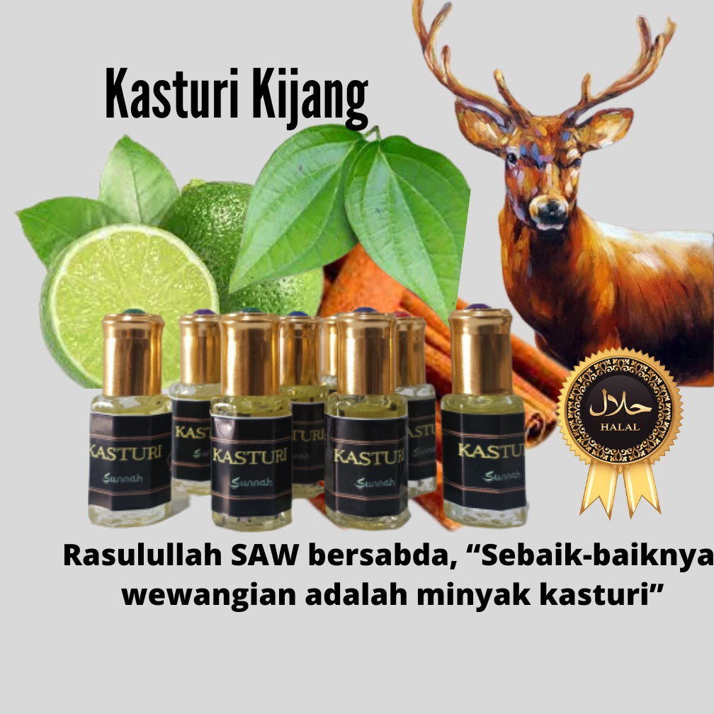 1 BOTOL KASTURI KIJANG 6 ML ASLI ARAB