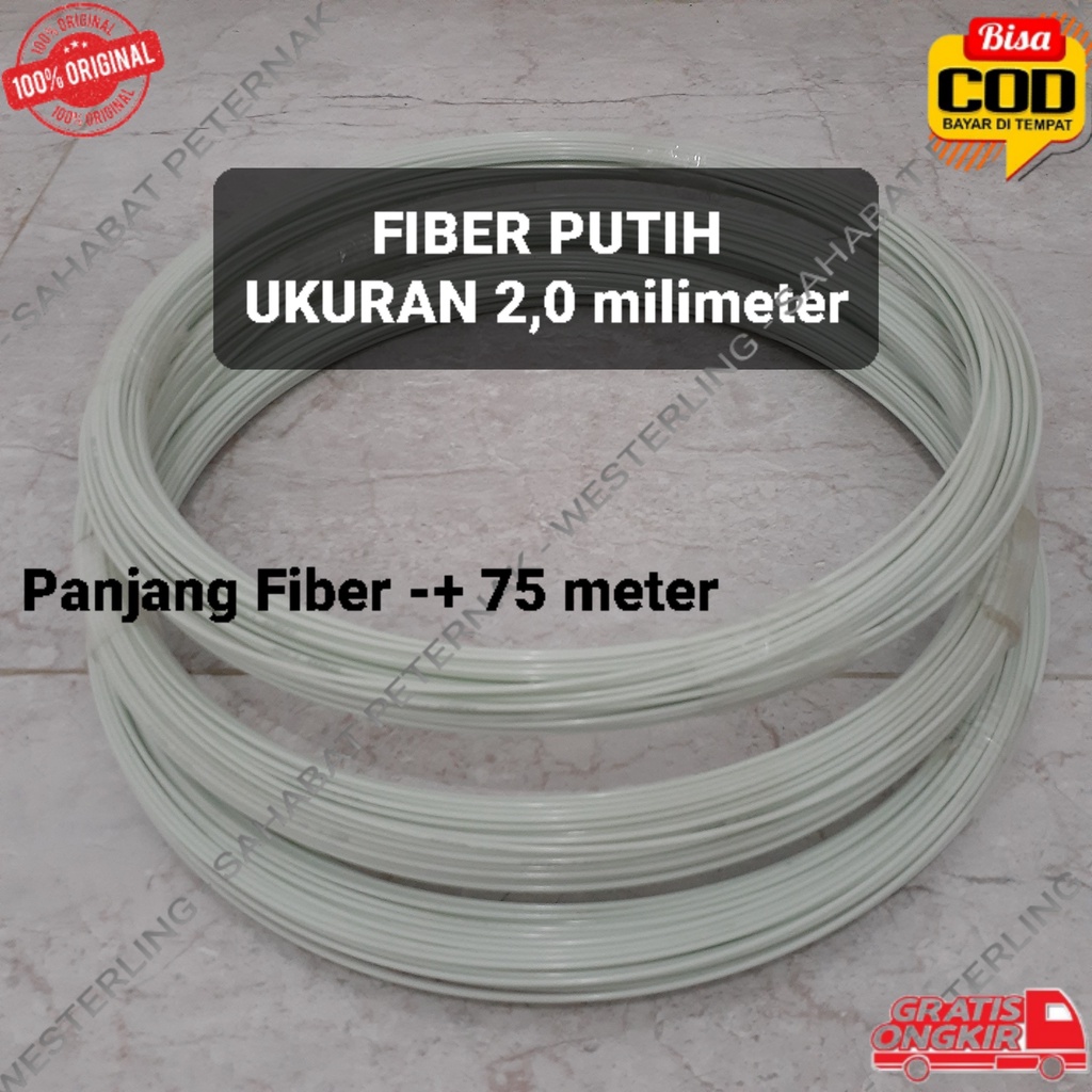 RUJI FIBER PUTIH FIBER SANGKAR DONDANG KANDANG SANGKRIP FIBER 75 METER