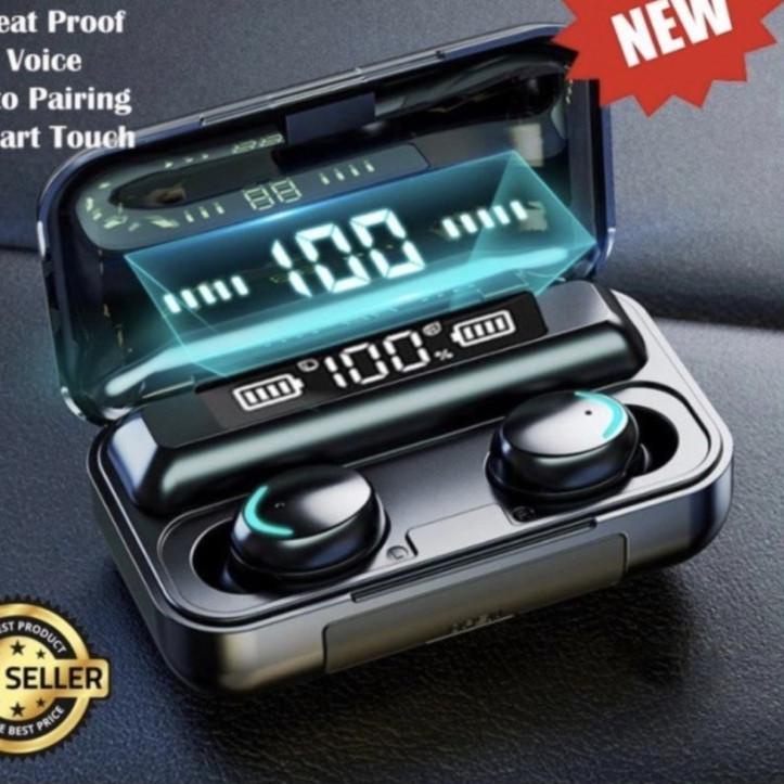 ➻ Headset Bluetooth TWS F9-5 LED Smart Display With Powerbank - Headset bluetooth TWS F9-5 ➷