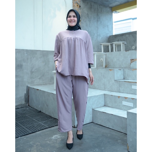 JOSHIN Olla Set Poly Jumbo - Oneset Basic Dailywear Oversize