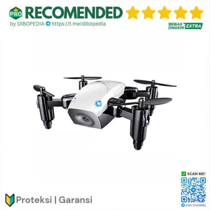 Quadcopter Drone Mini Pocket Foldable - S9 - Putih