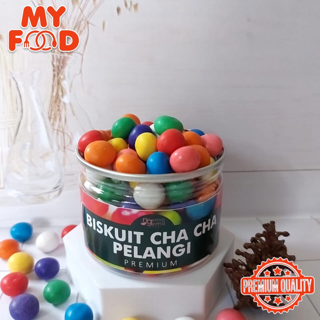 

[Myfoodofficial] - Can Biskuit Cha Cha Pelangi Biscuit Rainbow Bola Pelangi Kualitas Premium