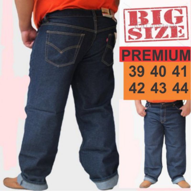 CELANA JEANS JUMBO PRIA / JEANS REGULER UKURAN BESAR MODEL SETANDAR 39/46