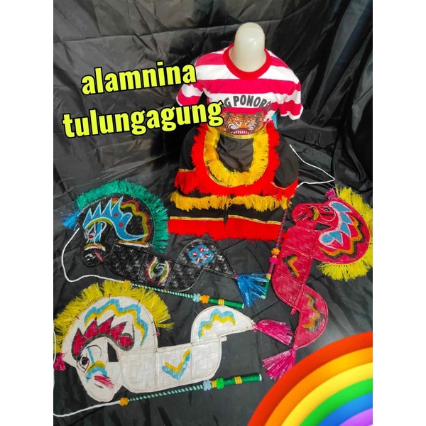 setelan kaos reog ponorogo kuda lumping cambuk embong