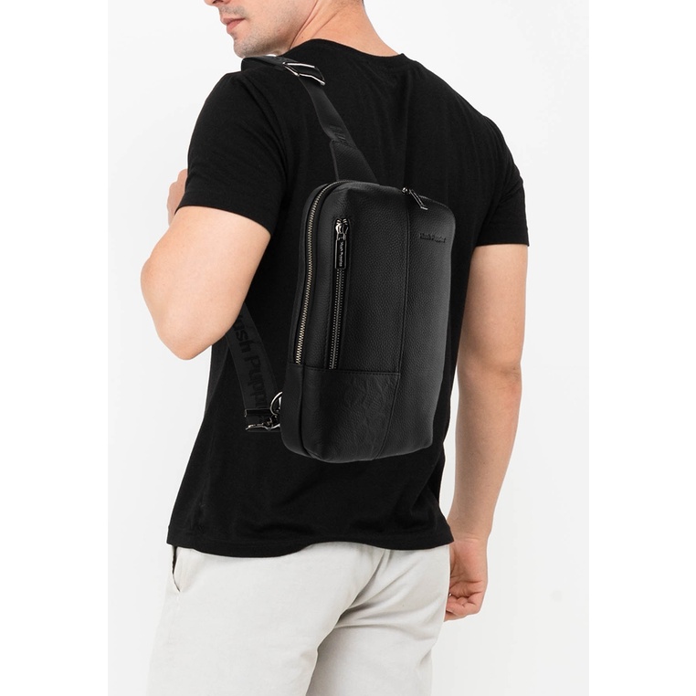 Tas Selempang Hush Puppies Original 1 kantong belakang dengan resleting Slempang Lamaran Minimalis O