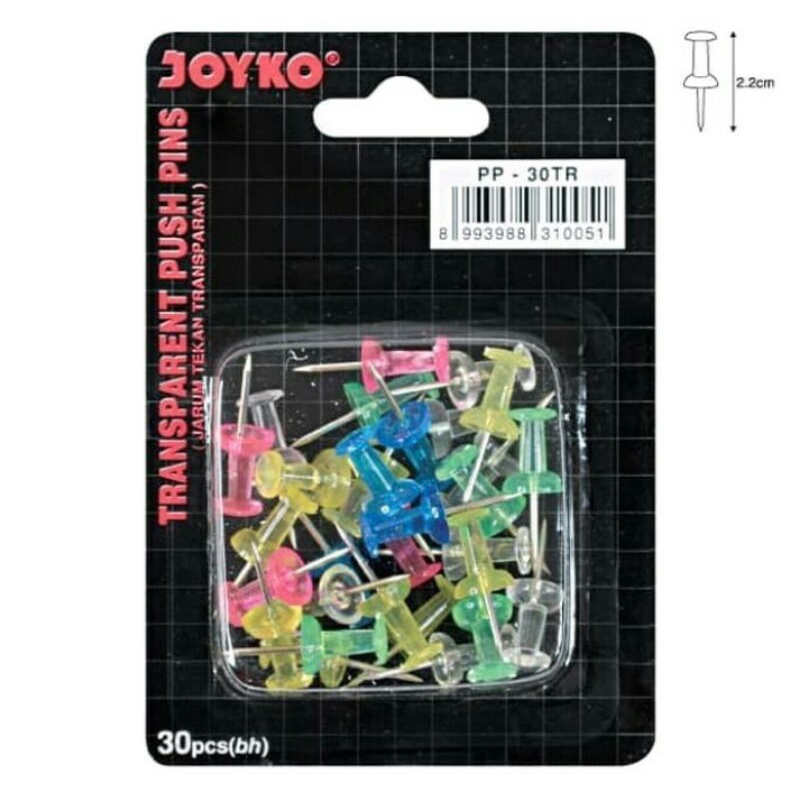 

Push Pin TR-30 Joyko Transparant