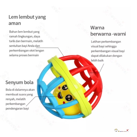 MAINAN KERINCINGAN RATTLE GENGGAM BOLA BAYI TEETHER RATTLE STICK RATTLE TOY SINGLE MAINAN GIGITAN BAYI BPA FREE | FADHILAH SHOP BJB