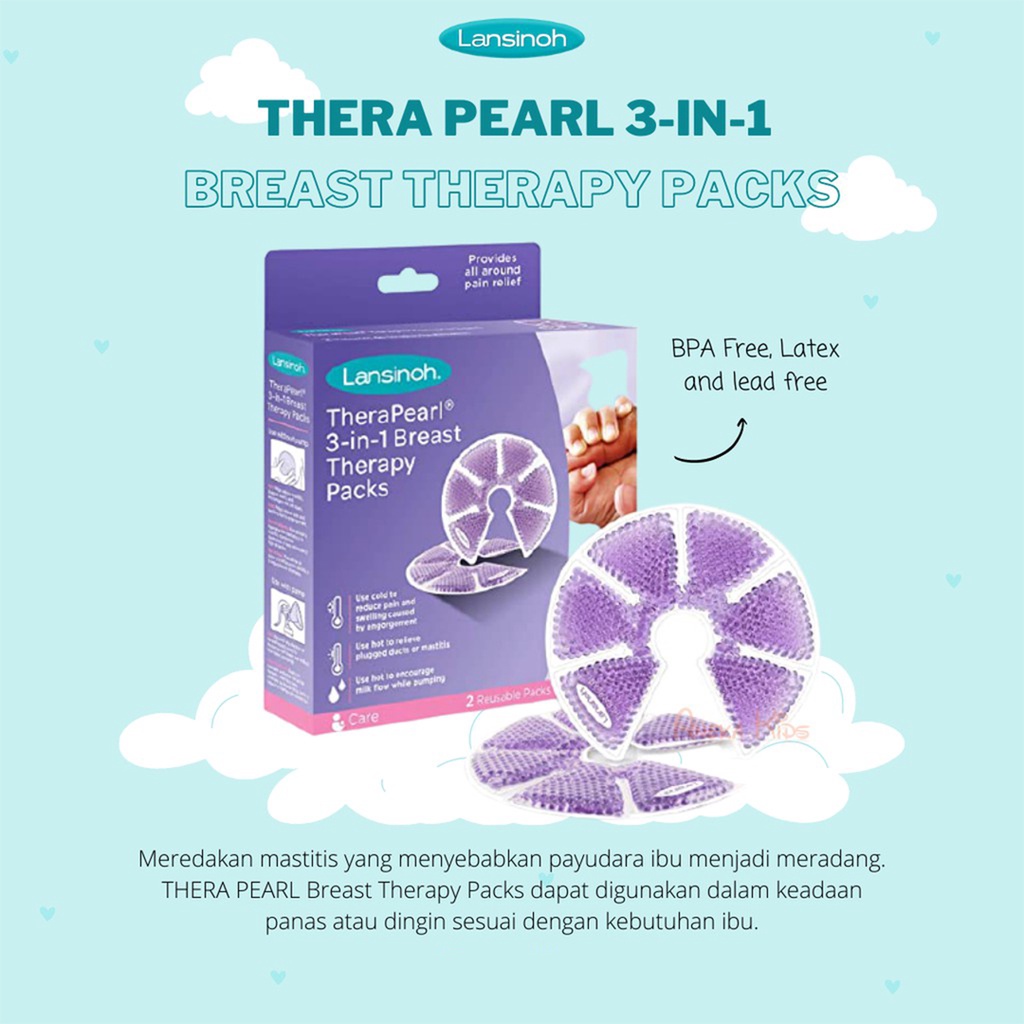 LANSINOH 3 in1 Breast Therapy Kompres Payudara Hot on Cold 2 Resuable pack