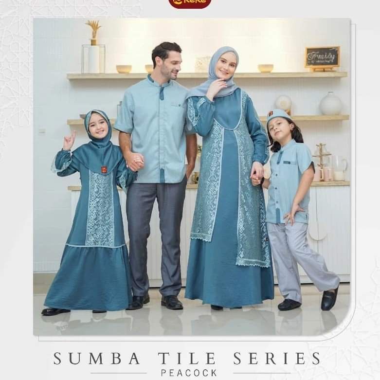 SARIMBIT KEKE 2023 SUMBA TILE SERIES PEACOCK/ SERAGAM KELUARGA KEKE 2023 SUMBA TILE SERIES