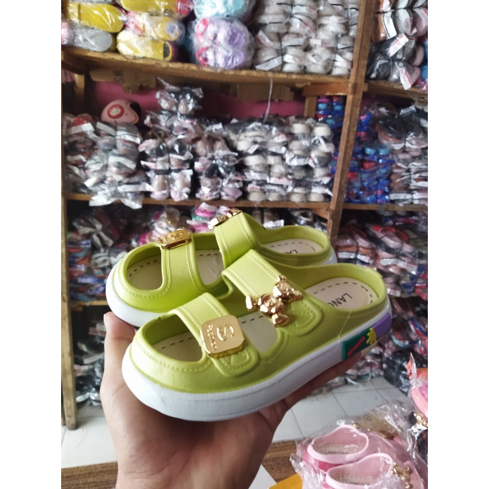 Sandal selop anak perempuan variasi golden bear lucu 029 (24-35) sandal anak terlaris