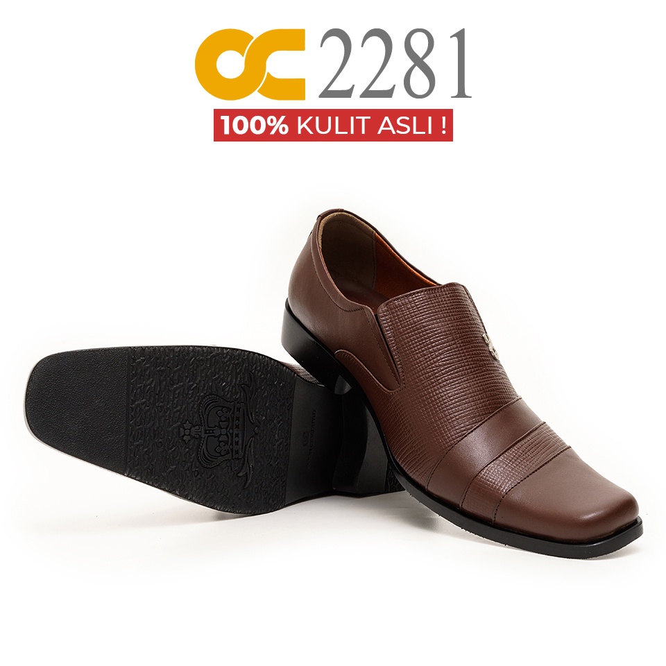 Sepatu Kantoran Hitam Sepatu Kulit Putih Kantoran Pria Kulit Asli Coklat Odoncibaduyut oc 2281