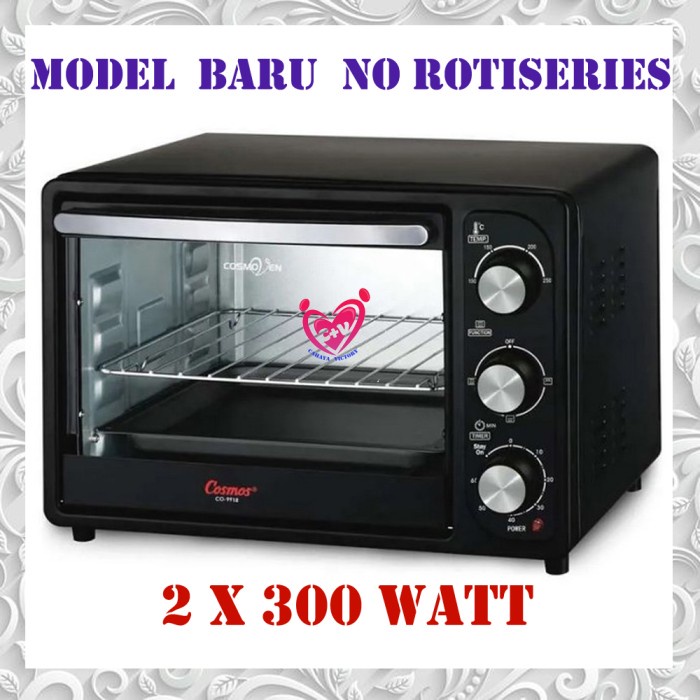 Oven Oven Listrik Low Watt Cosmos Co-9918R - 18Ltr With Rotisserie 600W