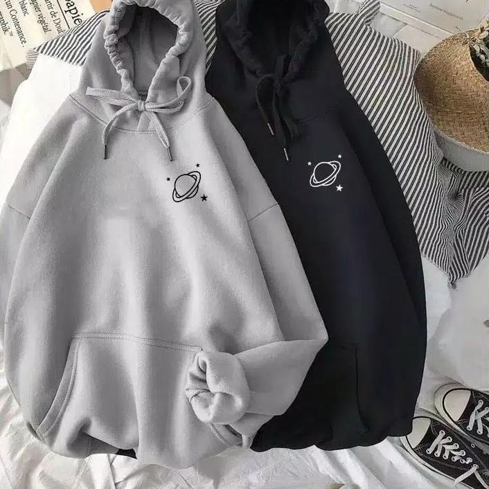 HARGA GROSIR IvannaCollection Sweater Hoodie Wanita Oversize Tebal Jaket Hodie Couple Pasangan Simpl